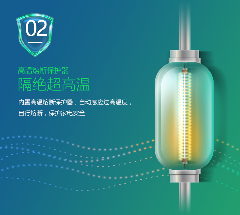 公牛 GN-H2080-3M 8位三重防雷接线板