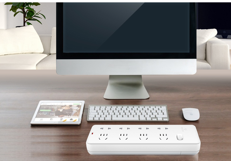 公牛 GN-403-5M 8位有线单开关接线板