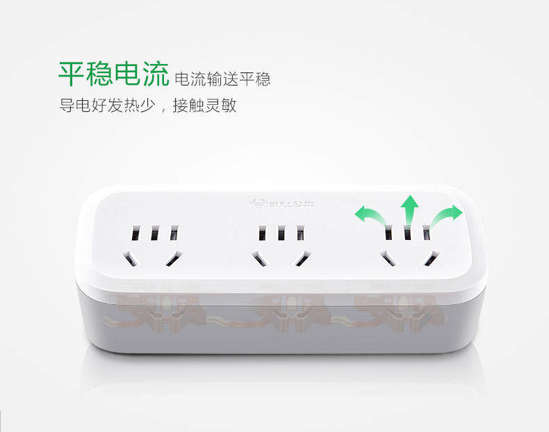 公牛 GN-903(S)吸塑 无开关三、三级转换器（吸塑）