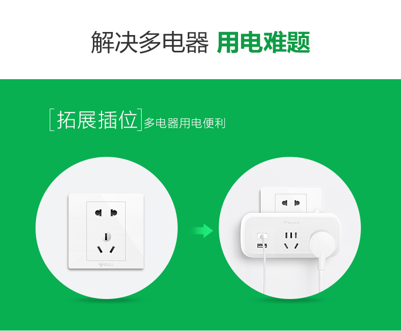 公牛 GN-933K 单开关三、三、三极转换器