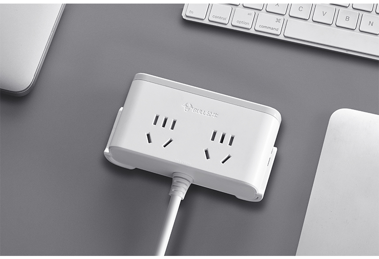 公牛 GN-U202GU-1.8M 2.4/2口USB、双五扁孔、总控开关办公桌系列桌边插