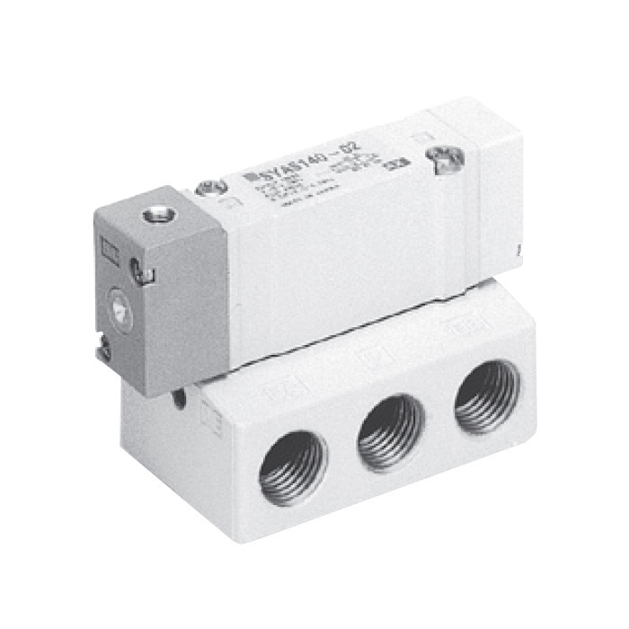 SMC SYA5140 无底板 五通二位单气控 底板配管...