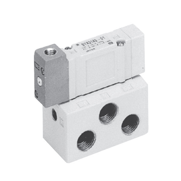 SMC SYA3140 无底板 五通二位单气控 底板配管...