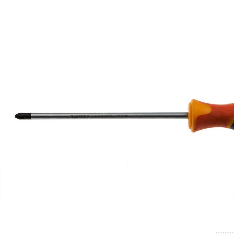 钢盾 三色柄十字螺丝批 PH2x150mm /1把