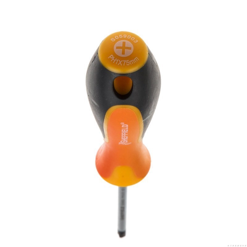 钢盾 三色柄十字螺丝批 PH1x75mm /1把