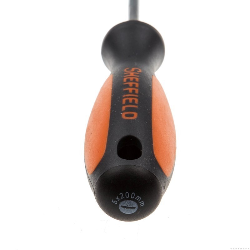 钢盾 双色柄一字螺丝批 5x200mm/1把