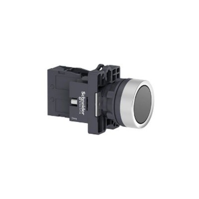 施耐德黑色XA2塑料系列直径22mm带1常开触点自锁定平...