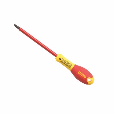 史丹利65-414-14 双色柄十字绝缘螺丝批PH0x7...