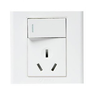 公牛 G05E204 暗装 白色 一位 单控开关 一位三...