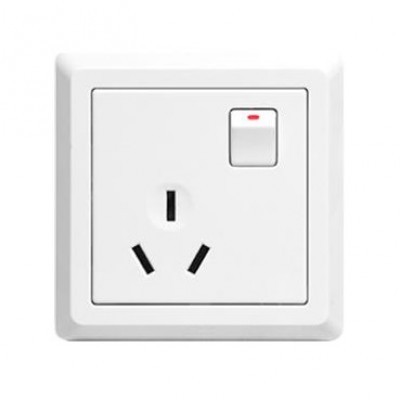 ABB AE228 暗装 白色 一开 三孔 墙壁开关（A...