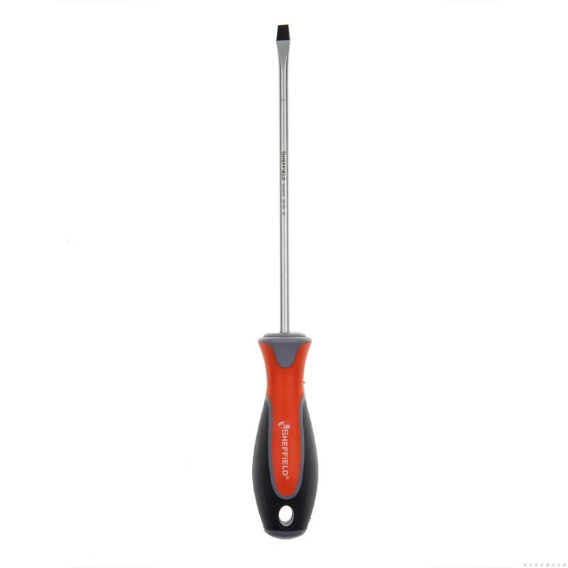 钢盾 三色柄一字螺丝批 5x150mm/1把