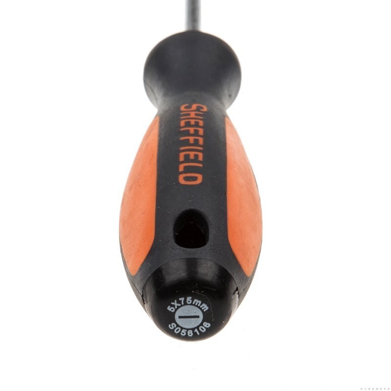 钢盾 双色柄一字螺丝批 5x75mm/1把