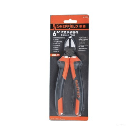 钢盾 双色柄斜嘴钳6" /1把