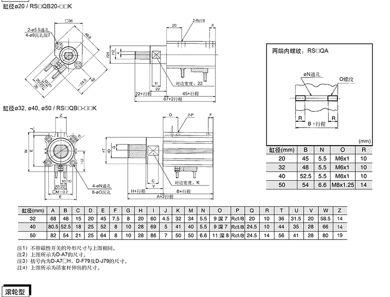 SMC RSDQB16-10D 缸径16mm 行程10mm 阻挡气缸