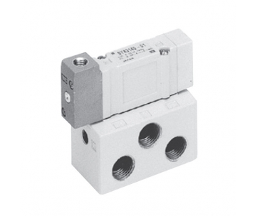 SMC SYA3140 无底板 五通二位单气控 底板配管...