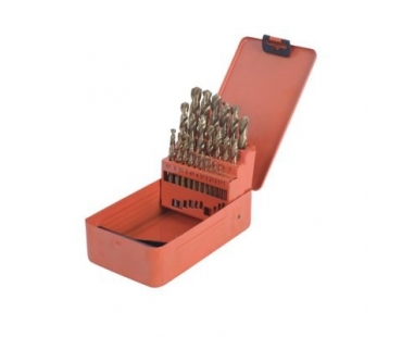 钢盾_25件套镀钛高速钢直柄麻花钻套装/[1套]
