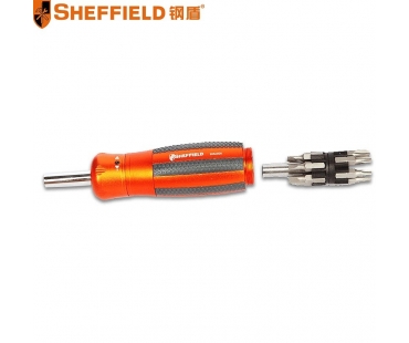 钢盾13合1棘轮铝合金手柄螺丝批/1套