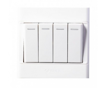 公牛 G05K411Y 暗装 白色 10A 四位单控面板...