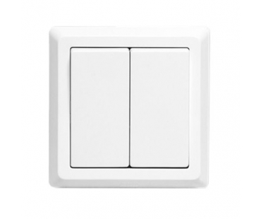 ABB AE106 暗装 白色 二开 双控 墙壁开关（A...