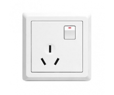 ABB AE228 暗装 白色 一开 三孔 墙壁开关（A...