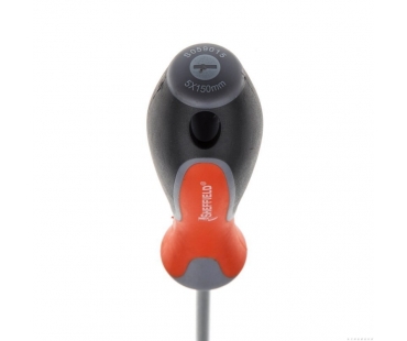 钢盾 三色柄一字螺丝批 5x150mm/1把