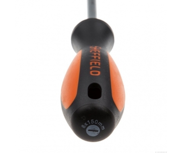 钢盾 双色柄一字螺丝批 8x150mm/1把