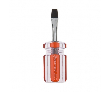 钢盾 一字彩条柄螺丝批 6.5x38mm/1把