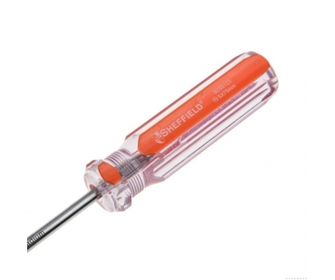 钢盾 一字彩条柄螺丝批 5x75mm/1把