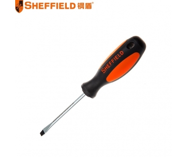 钢盾 双色柄一字螺丝批 6x100mm/1把