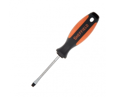 钢盾 双色柄一字螺丝批 5x75mm/1把