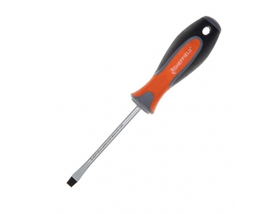 钢盾 三色柄一字螺丝批 6x100mm/1把